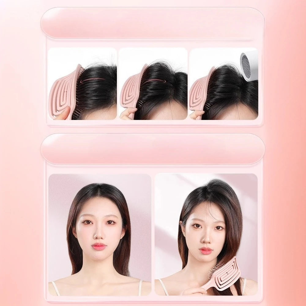 مشط التدليك المجوفة لصالونات تصفيف الشعر الرطبة