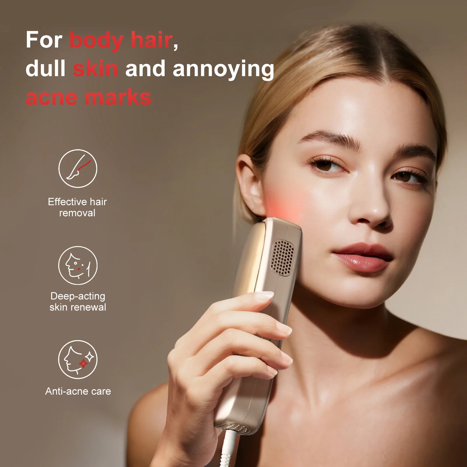 ANLAN IPL Hair Removal Unlimited Permanent Hair Removal 26J Laser Painless ICE Cooling Smart Hair Removal Device For Face Body