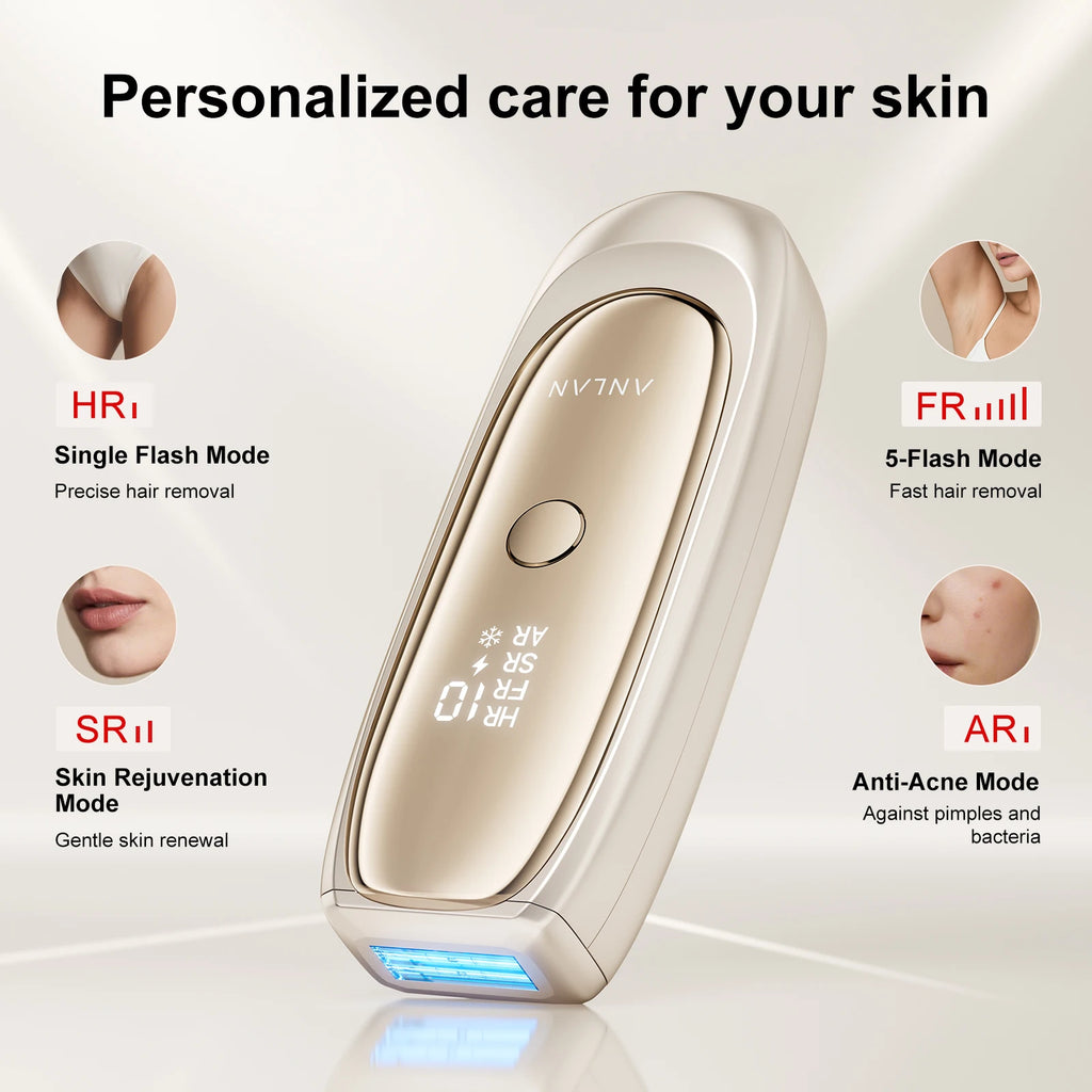 ANLAN IPL Hair Removal Unlimited Permanent Hair Removal 26J Laser Painless ICE Cooling Smart Hair Removal Device For Face Body
