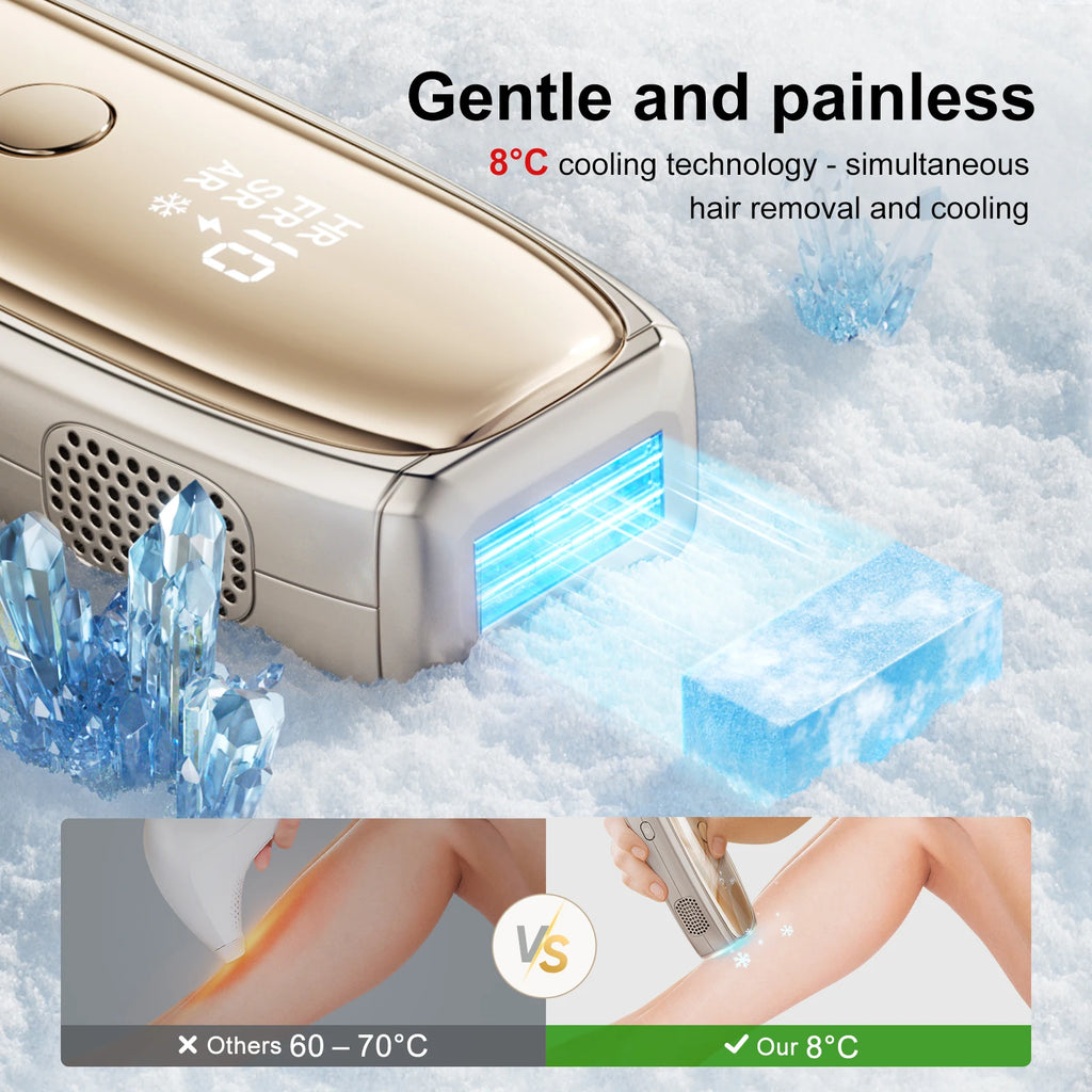 ANLAN IPL Hair Removal Unlimited Permanent Hair Removal 26J Laser Painless ICE Cooling Smart Hair Removal Device For Face Body